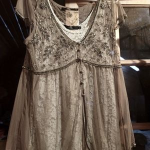 Lace Tank and over top